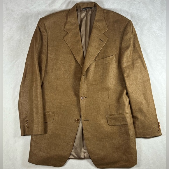Canali Other - Canali EU52R US 42R 3/2 Roll Linen Silk Blend Sports Coat Made in Italy